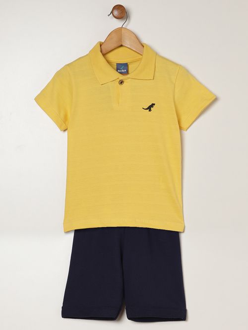 Conjunto Curto Infantil Para Menino- AMARELO