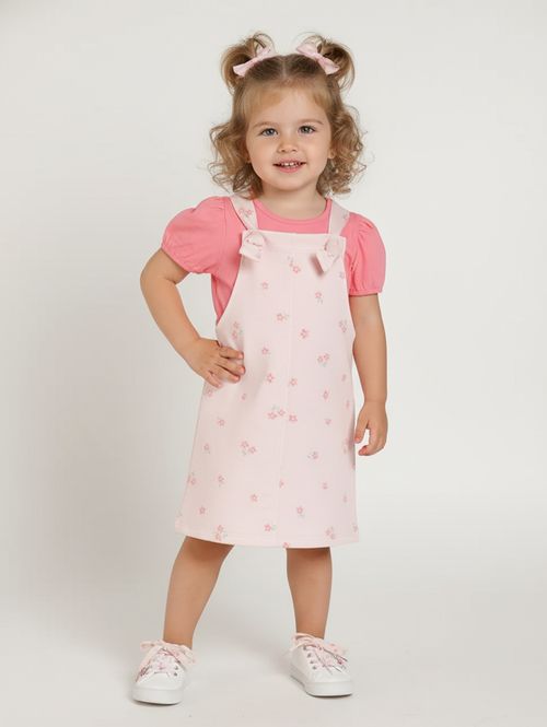 Salopete Infantil Para Menina - ROSA CLARO