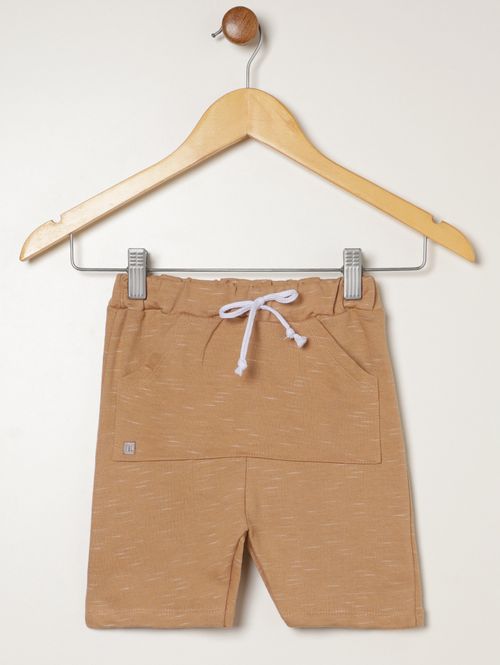 Bermuda Moletom Infantil Para Menino- CARAMELO