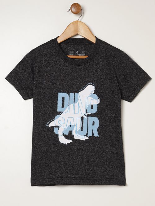 Camiseta Manga Curta Infantil Para Menino - PRETO