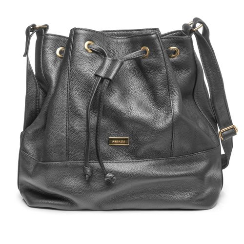 Bolsa Pegada Feminina Hobo em Couro Preto BO210008-01