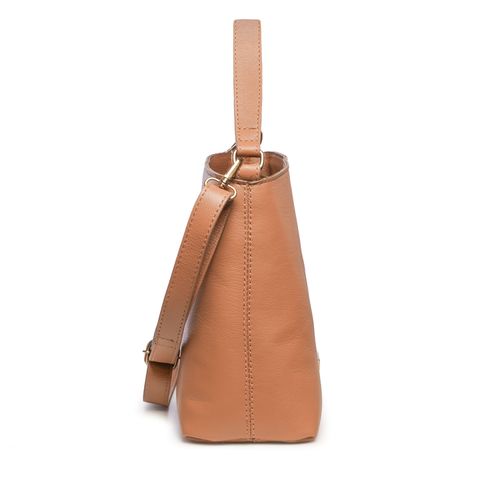 Bolsa Pegada Feminina Tote em Couro Caramelo BO210011-02