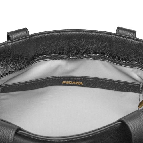 Bolsa Pegada Feminina Shopping em Couro Preto BO210014-01