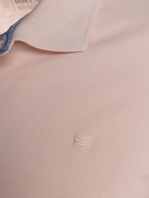 Polo Piquet Peitilho Manga Curta Masculina ROSE