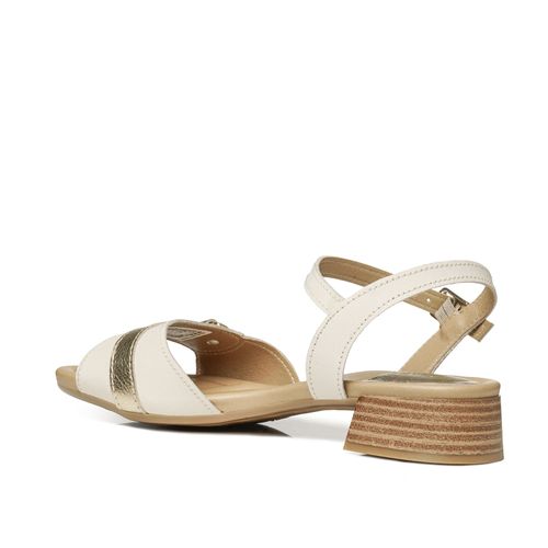 Sandália Pegada Feminino em Couro Milk 234607-05