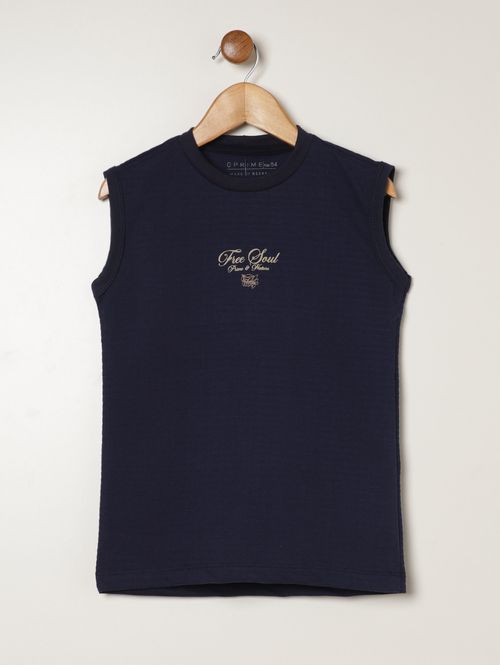 Camiseta Regata Infantil Para Menino - MARINHO