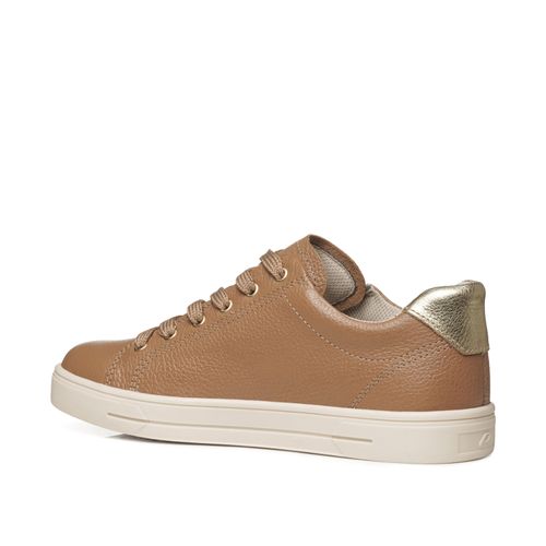 Tênis Pegada Feminino em Couro Caramelo 211163-03