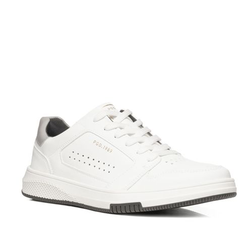 Sapatênis Pegada Masculino em Microfibra Branco 172403-01