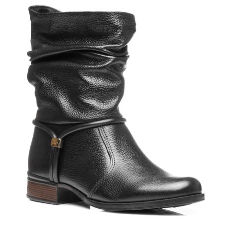 Bota Pegada Feminina em Couro Preto 282012-02