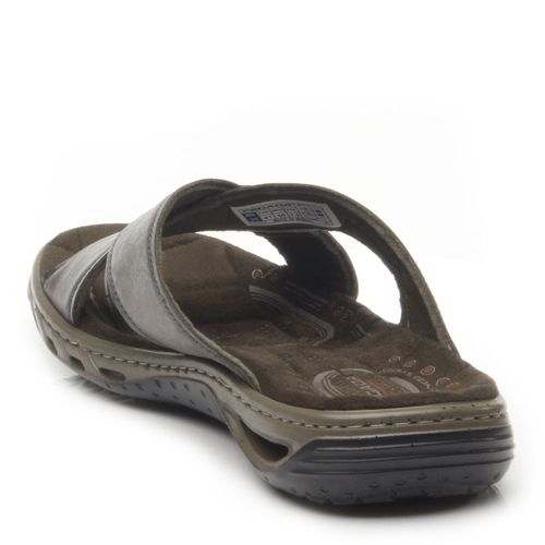 Chinelo Pegada Masculino em Couro Cravo 131661-03