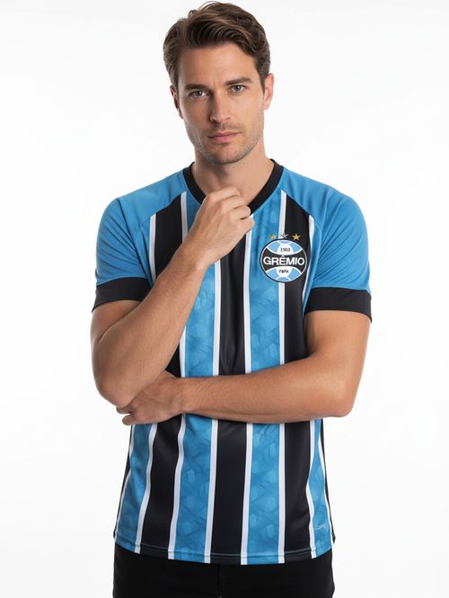 Camiseta Esportiva Match Grêmio Masculina AZUL