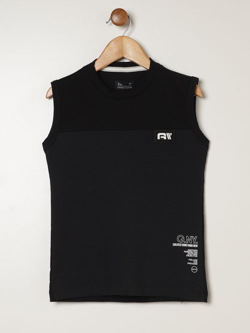 Camiseta Regata Infantil Para Menino- PRETO