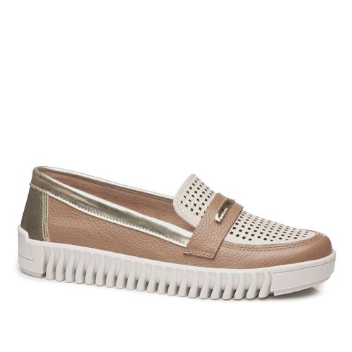 Tênis Pegada Feminino em Couro Caramelo 210516-03