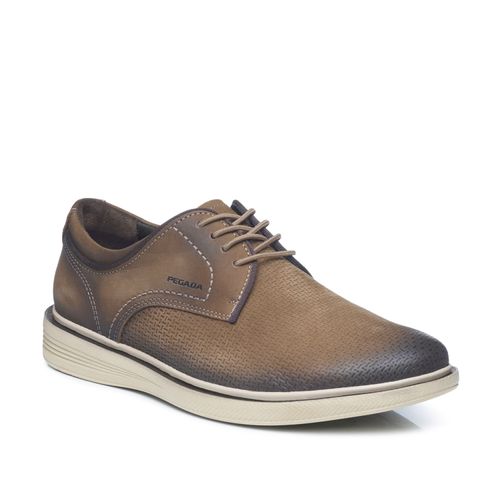 Sapato Casual Pegada Masculino em Couro Mascavo 126113-07