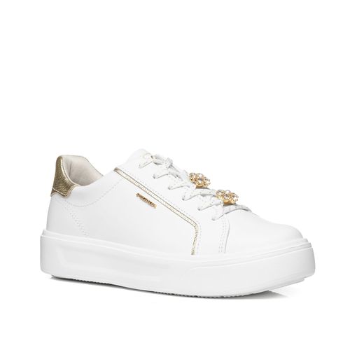 Tênis Pegada Feminino em Couro Branco 211221-01