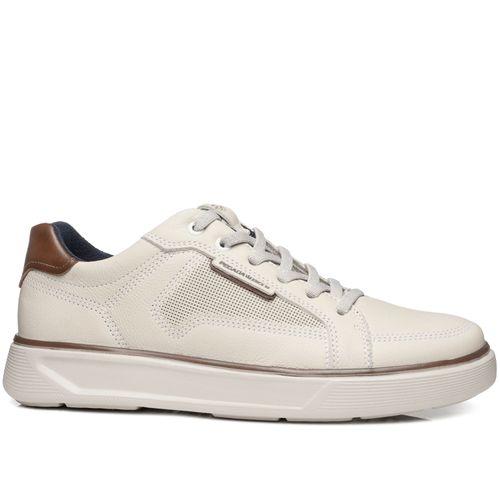 Tênis Casual Pegada Masculino em Couro Milk 110933-04