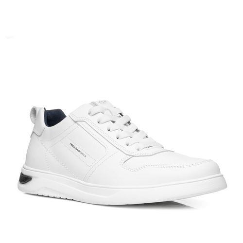 Tênis Casual Pegada Masculino em Couro Branco 112401-01