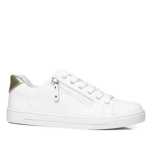 Tênis Pegada Feminino em Couro Branco 211163-01