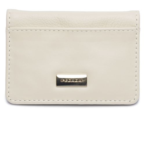 Carteira Pegada Feminina em Couro Off White CA001305-03