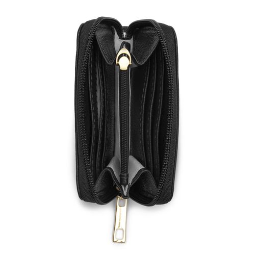 Carteira Pegada Feminina em Couro Preto CA001303-01