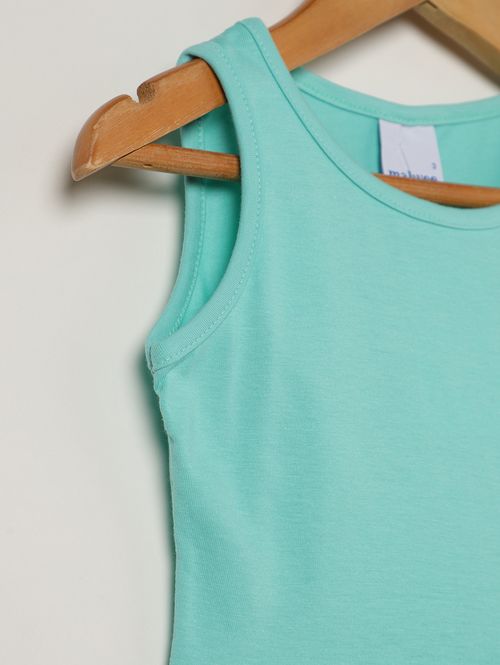 Vestido Meia Malha Infantil Para Menina - VERDE