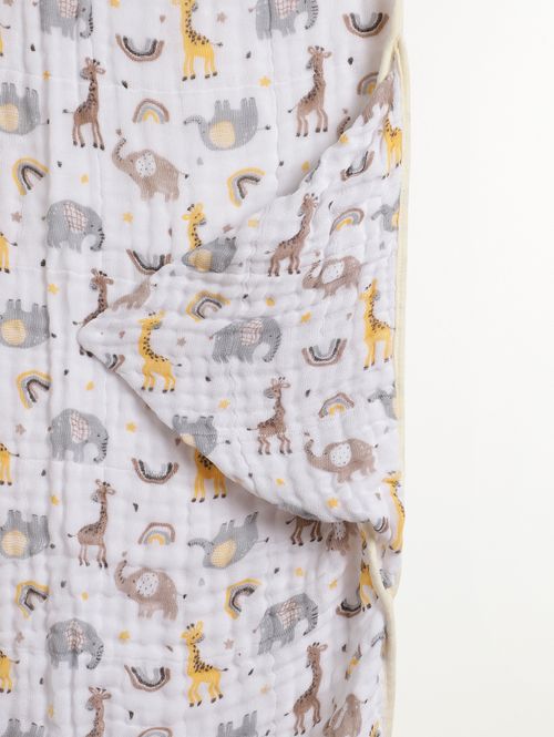 Toalha Soft Com Capuz Infantil Para Bebê- CREME