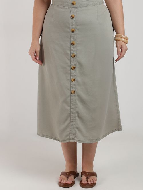 Saia Midi Liocel Feminino VERDE CLARO