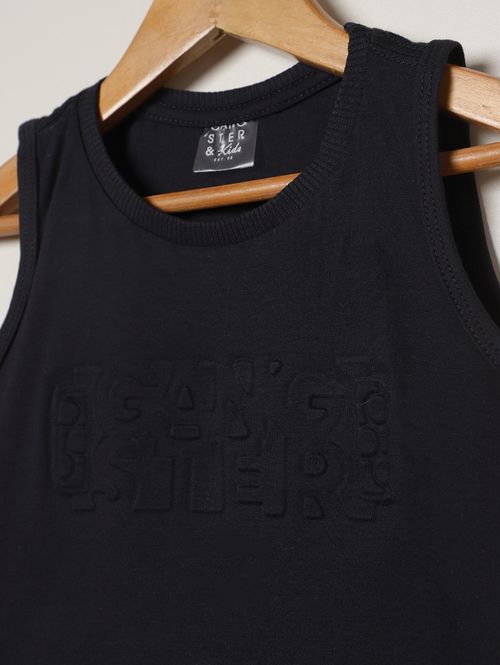 Camiseta Regata Gangster Infantil Para Menino- MARINHO