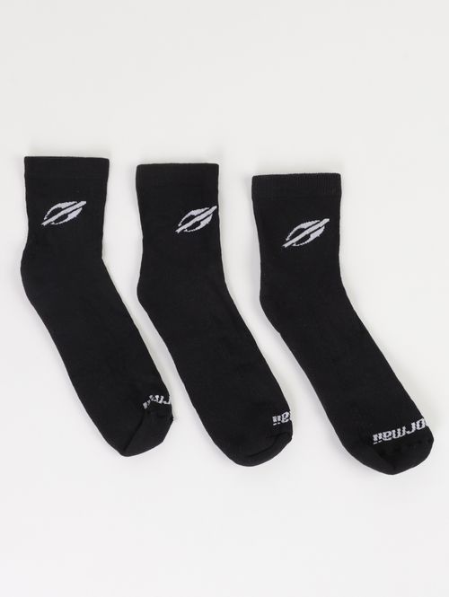 Kit com 03 Meias Cano Médio Mormaii Masculinas PRETO