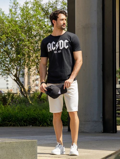 Camiseta Manga Curta Masculina PRETO