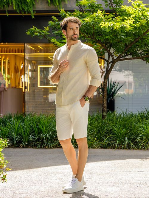 Bermuda Eletrón Masculina OFF WHITE