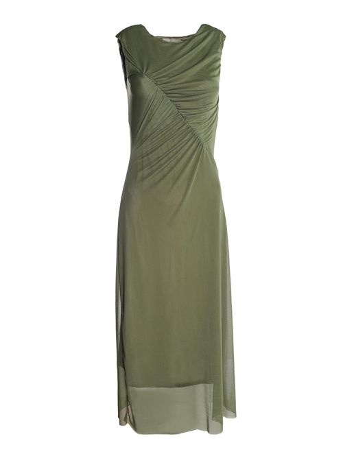 Vestido Tule Franzido Autentique Feminino VERDE