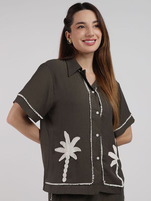 Camisa Coqueiros Feminina VERDE
