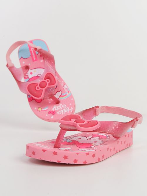 Chinelo Hello Kitty Infantil Para Bebê Menina- ROSA/PINK