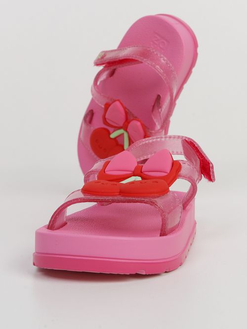Sandália Cherry Zaxynina Infantil Para Menina - ROSA/VERMELHO