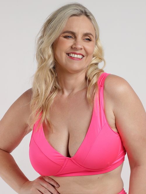 Biquíni Top Bojo Removível Plus Size Feminino ROSA