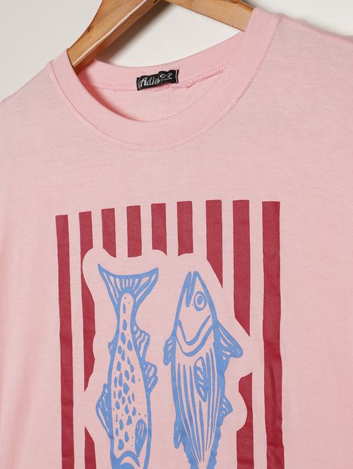 Blusa Manga Curta Juvenil Para Menina - ROSA CLARO