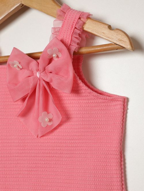 Blusa Malha Regata Infantil Para Menina - ROSA