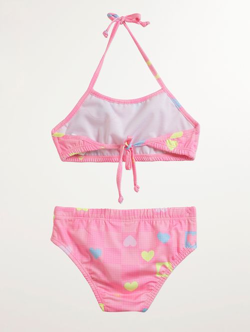 Biquíni Com Babados Infantil Para Menina - ROSA CLARO
