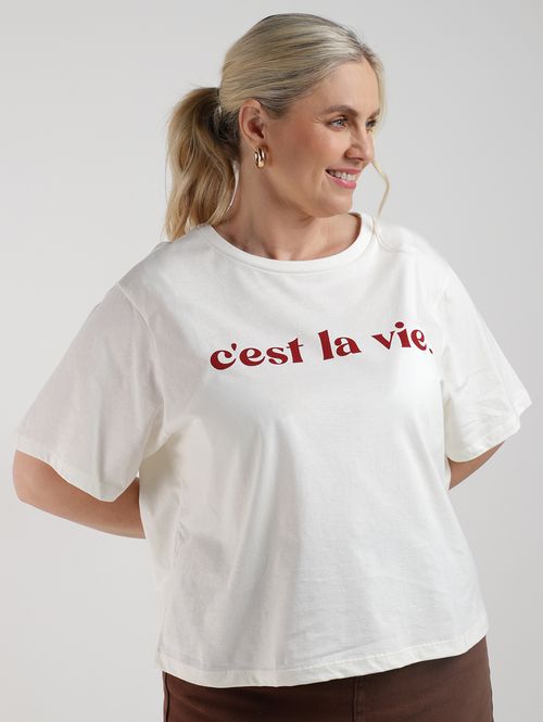 Blusa Ampla Autentique Plus Size  Feminina OFF WHITE