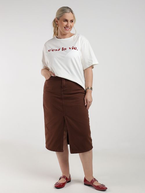 Blusa Ampla Autentique Plus Size  Feminina OFF WHITE