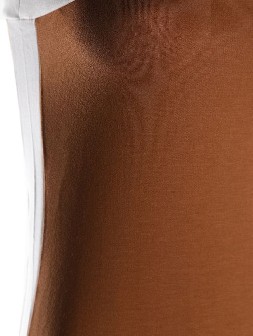 Vestido Moletinho Bicolor Feminino MARROM