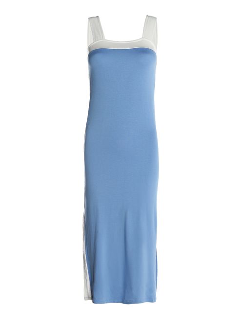 Vestido Moletinho Bicolor Feminino AZUL