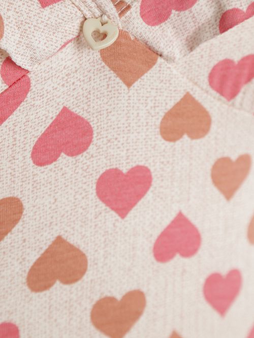 Camisola Estampada Com Babado Feminina BEGE