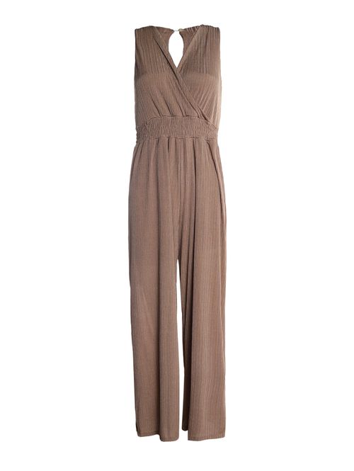 Macacão Longo Manga Regata Autentique Feminino BEGE