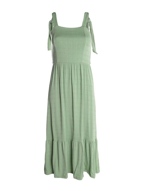 Vestido Malha Texturizada Midi Autentique Feminino VERDE