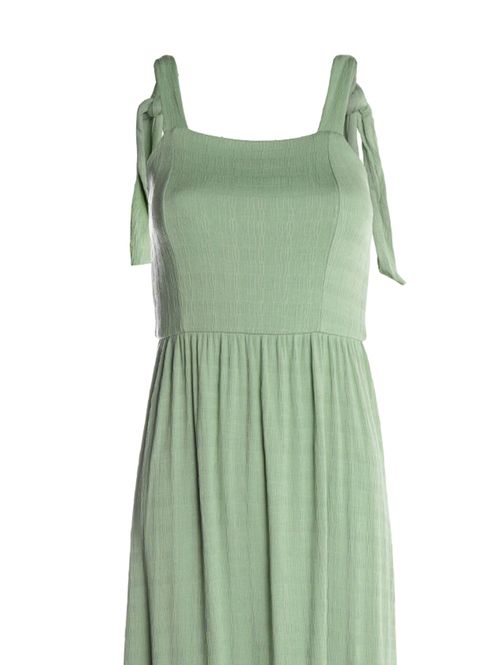 Vestido Malha Texturizada Midi Autentique Feminino VERDE