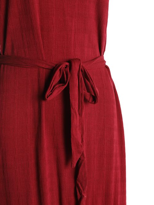 Vestido Malha Com Cinto Autentique Feminino VERMELHO