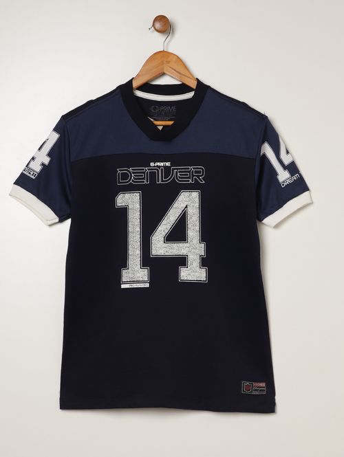 Camiseta Oversized Juvenil Para Menino - MARINHO