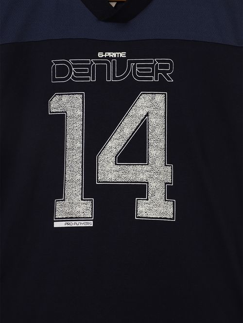 Camiseta Oversized Juvenil Para Menino - MARINHO